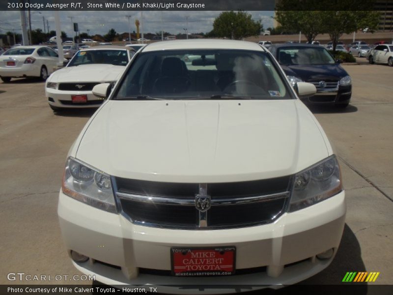 Stone White / Dark Khaki/Light Graystone 2010 Dodge Avenger R/T