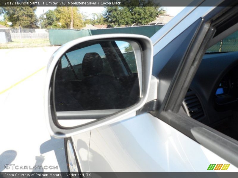 Moonstone Silver / Cocoa Black 2012 Hyundai Santa Fe Limited V6
