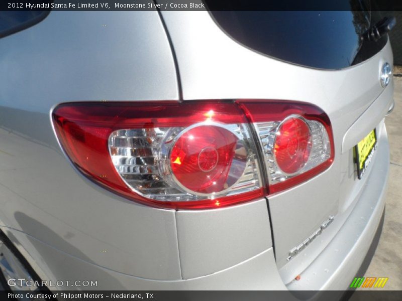 Moonstone Silver / Cocoa Black 2012 Hyundai Santa Fe Limited V6