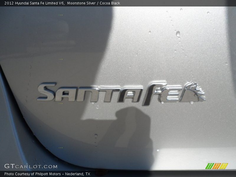 Moonstone Silver / Cocoa Black 2012 Hyundai Santa Fe Limited V6