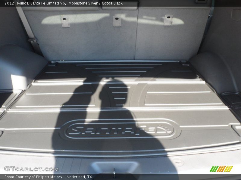 Moonstone Silver / Cocoa Black 2012 Hyundai Santa Fe Limited V6