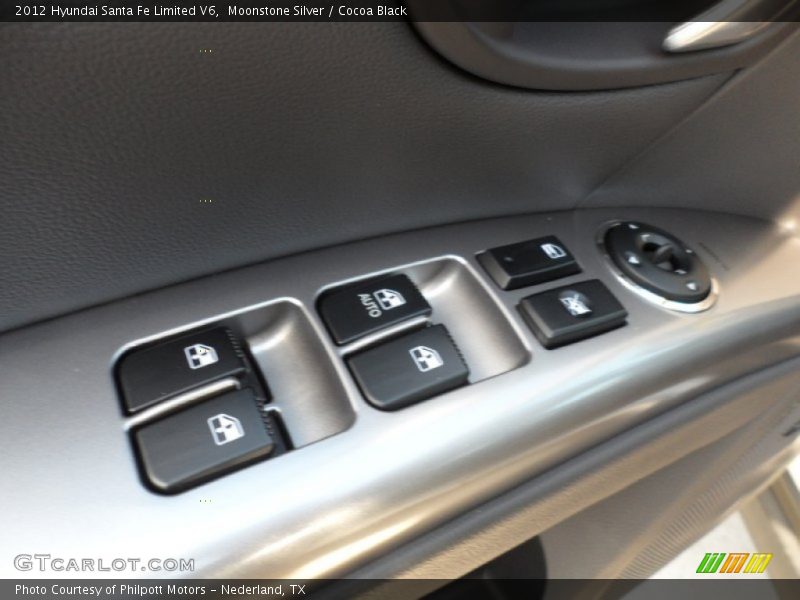 Moonstone Silver / Cocoa Black 2012 Hyundai Santa Fe Limited V6