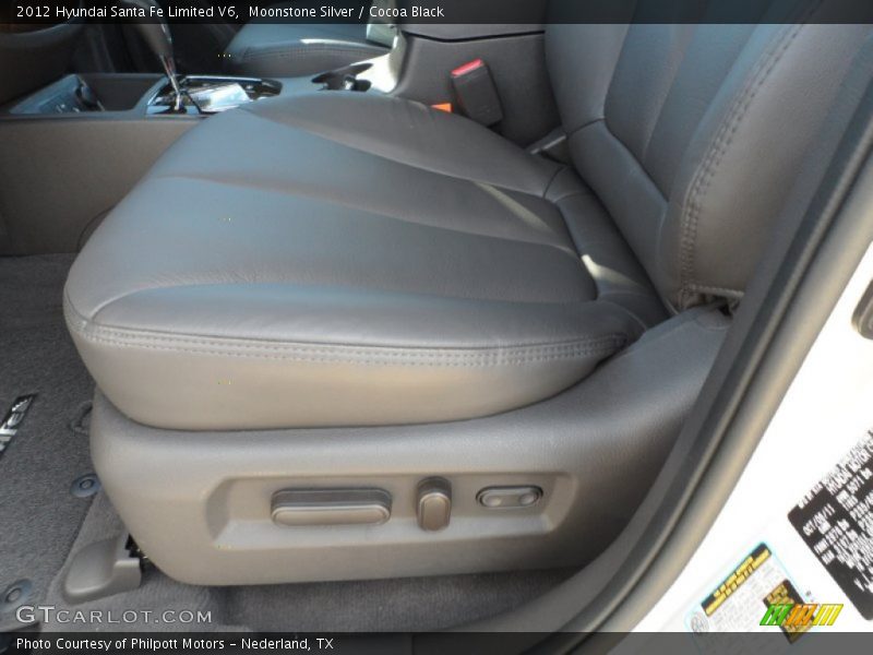 Moonstone Silver / Cocoa Black 2012 Hyundai Santa Fe Limited V6