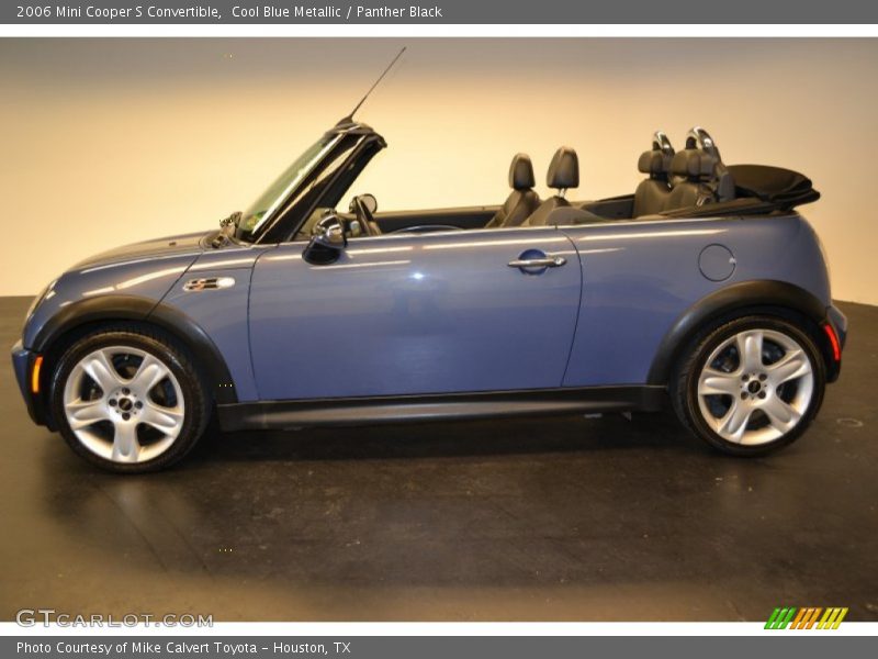 Cool Blue Metallic / Panther Black 2006 Mini Cooper S Convertible