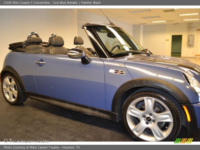 Cool Blue Metallic / Panther Black 2006 Mini Cooper S Convertible