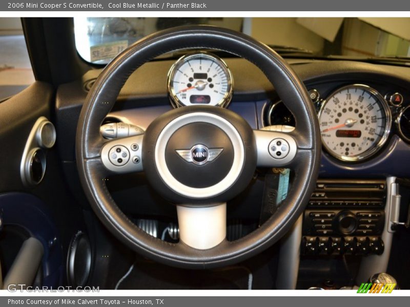 Cool Blue Metallic / Panther Black 2006 Mini Cooper S Convertible