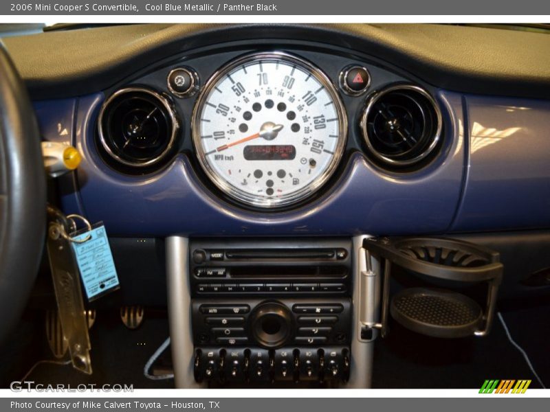Cool Blue Metallic / Panther Black 2006 Mini Cooper S Convertible