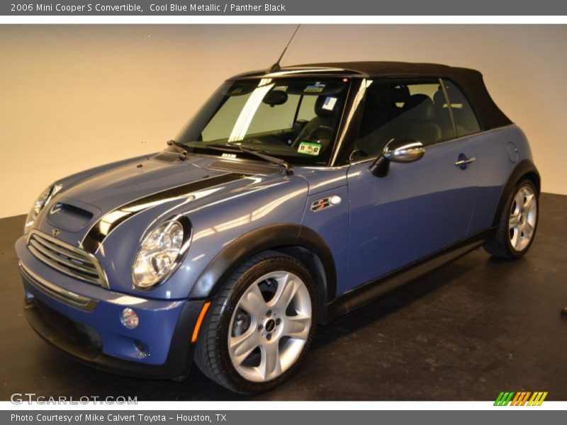 Cool Blue Metallic / Panther Black 2006 Mini Cooper S Convertible