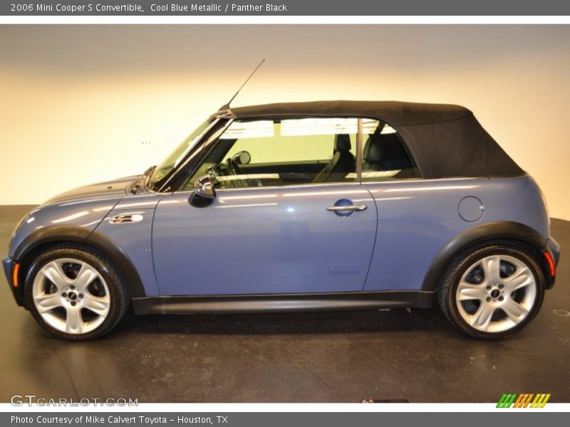 Cool Blue Metallic / Panther Black 2006 Mini Cooper S Convertible