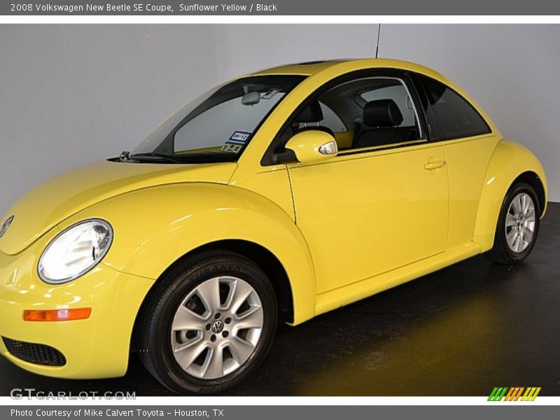 Sunflower Yellow / Black 2008 Volkswagen New Beetle SE Coupe