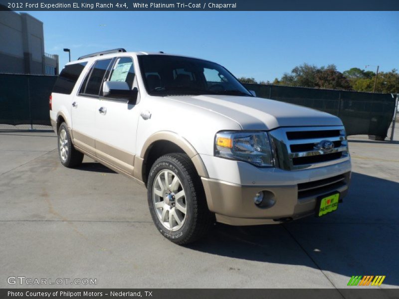 White Platinum Tri-Coat / Chaparral 2012 Ford Expedition EL King Ranch 4x4