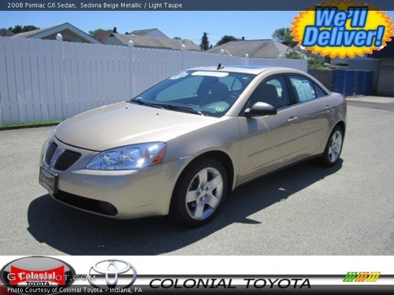 Sedona Beige Metallic / Light Taupe 2008 Pontiac G6 Sedan