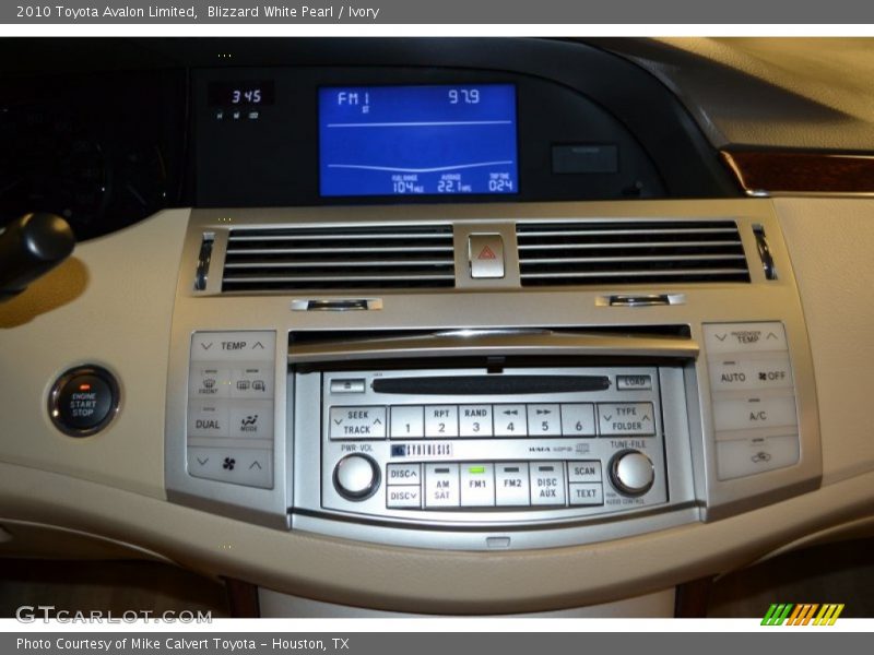 Blizzard White Pearl / Ivory 2010 Toyota Avalon Limited