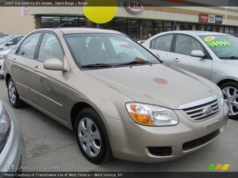 Sand Beige / Beige 2007 Kia Spectra EX Sedan