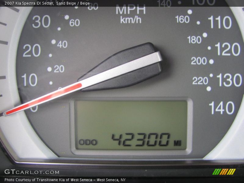 Sand Beige / Beige 2007 Kia Spectra EX Sedan