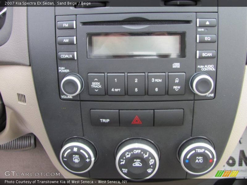 Sand Beige / Beige 2007 Kia Spectra EX Sedan