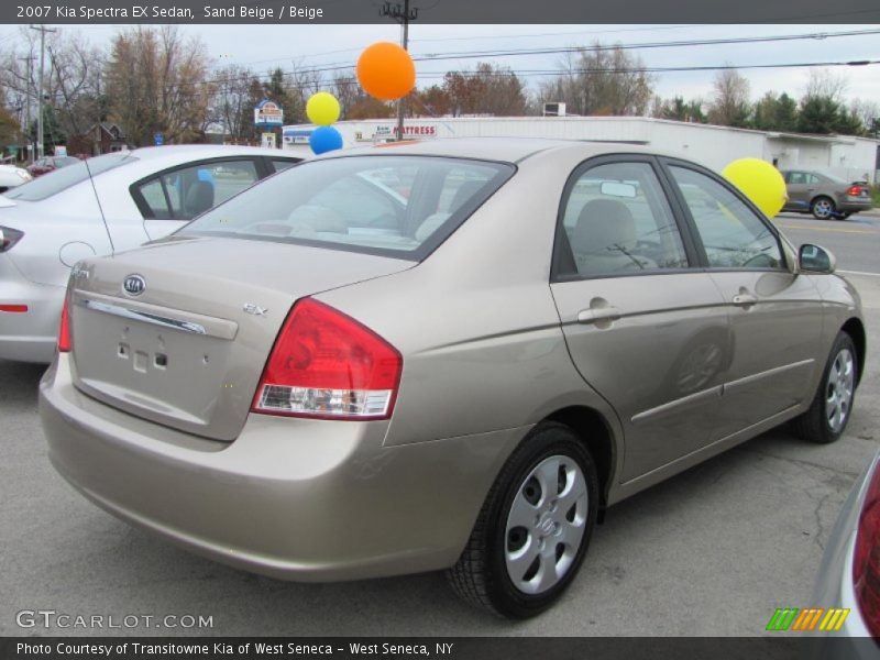 Sand Beige / Beige 2007 Kia Spectra EX Sedan