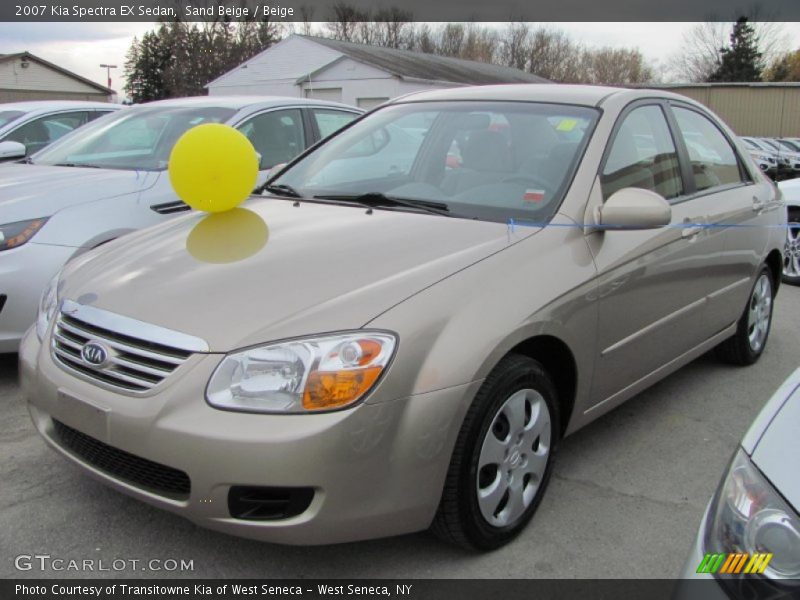 Sand Beige / Beige 2007 Kia Spectra EX Sedan
