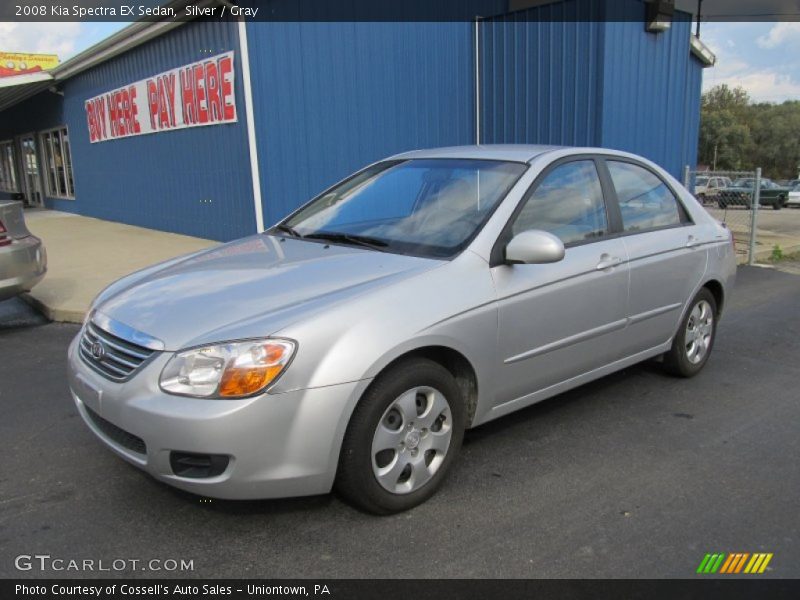Silver / Gray 2008 Kia Spectra EX Sedan