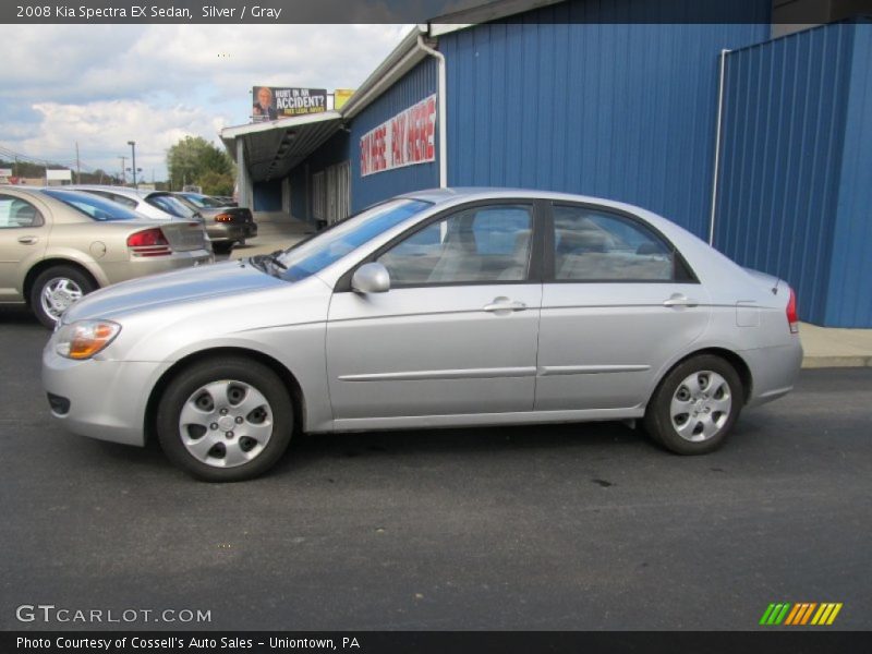 Silver / Gray 2008 Kia Spectra EX Sedan
