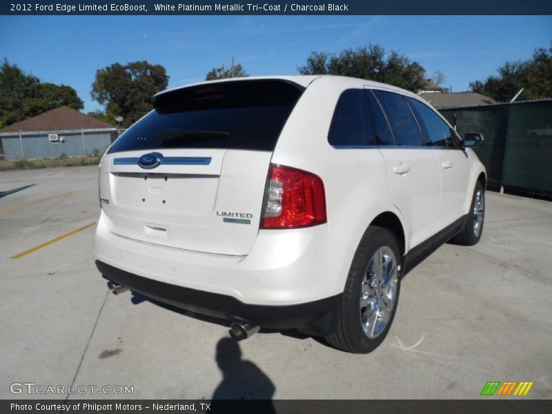 White Platinum Metallic Tri-Coat / Charcoal Black 2012 Ford Edge Limited EcoBoost