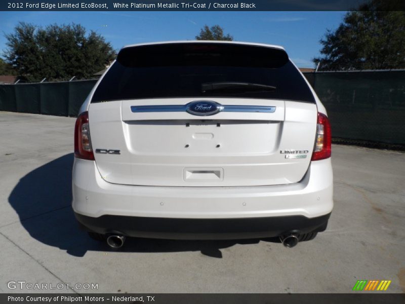 White Platinum Metallic Tri-Coat / Charcoal Black 2012 Ford Edge Limited EcoBoost