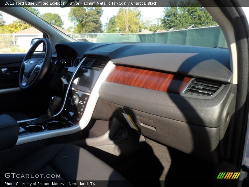 White Platinum Metallic Tri-Coat / Charcoal Black 2012 Ford Edge Limited EcoBoost