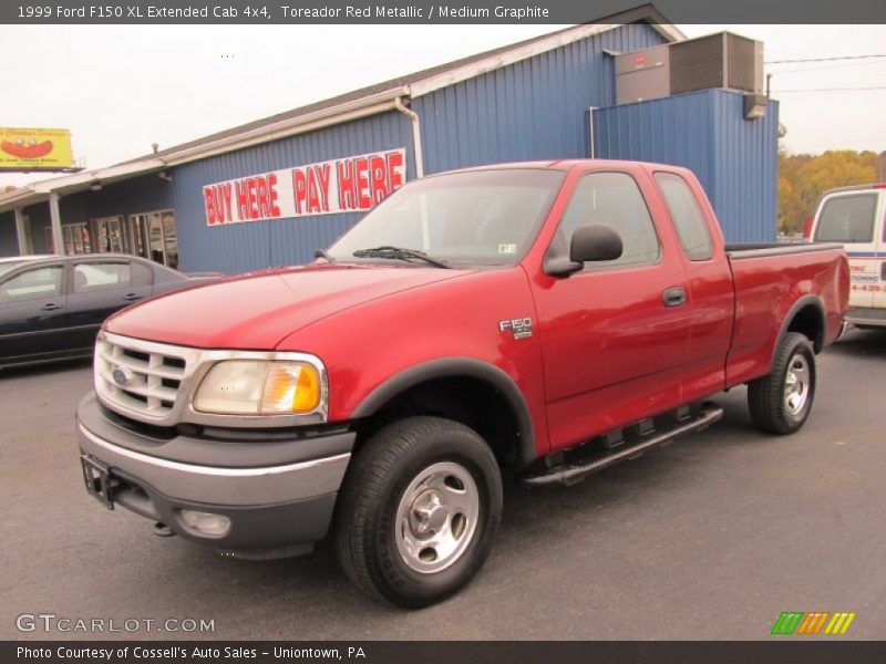 Toreador Red Metallic / Medium Graphite 1999 Ford F150 XL Extended Cab 4x4