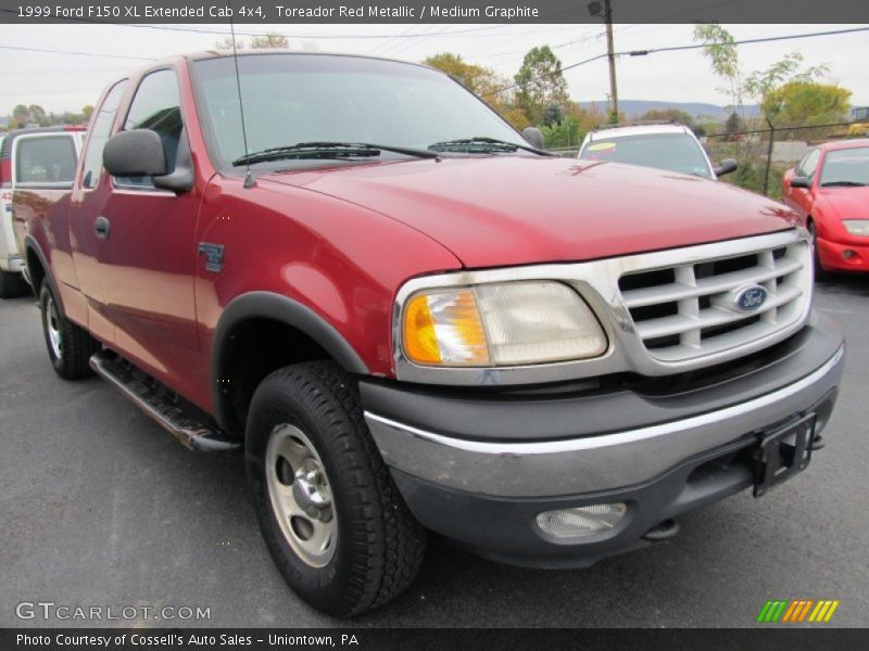 Toreador Red Metallic / Medium Graphite 1999 Ford F150 XL Extended Cab 4x4