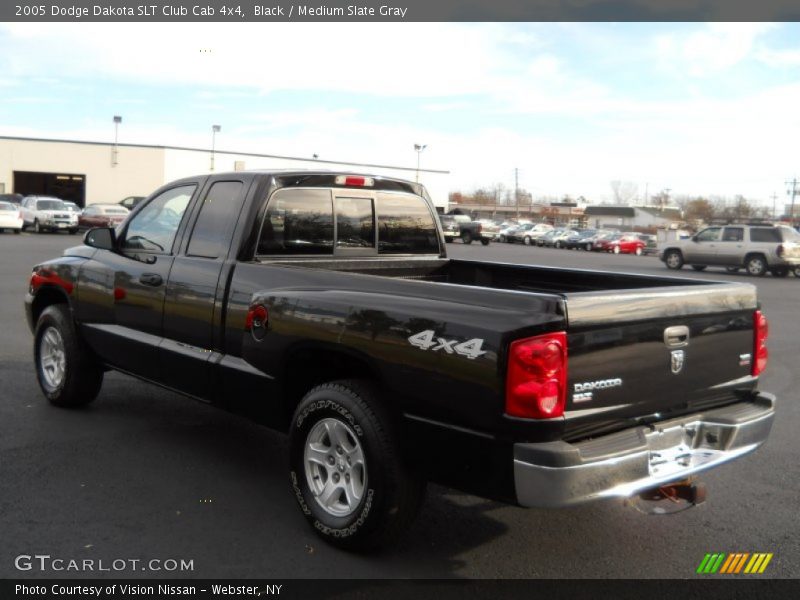 Black / Medium Slate Gray 2005 Dodge Dakota SLT Club Cab 4x4