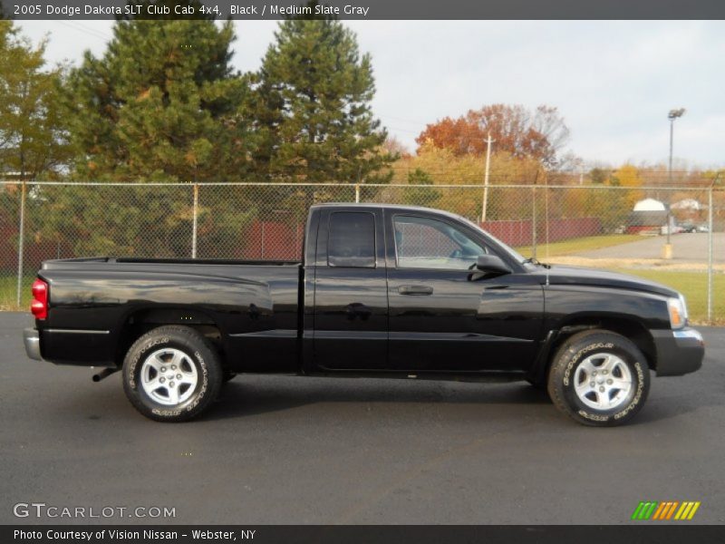 Black / Medium Slate Gray 2005 Dodge Dakota SLT Club Cab 4x4
