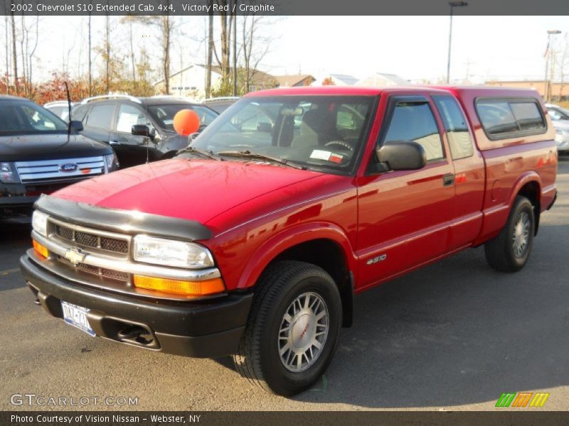 Victory Red / Graphite 2002 Chevrolet S10 Extended Cab 4x4