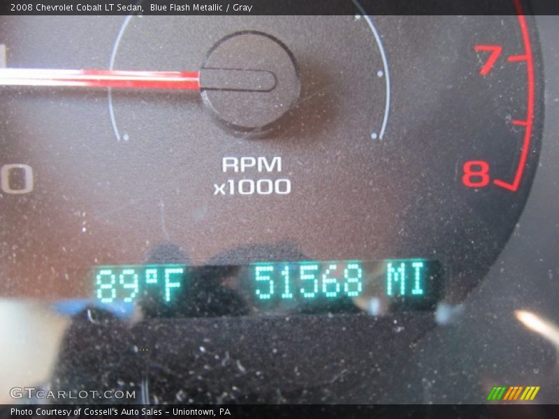 Blue Flash Metallic / Gray 2008 Chevrolet Cobalt LT Sedan