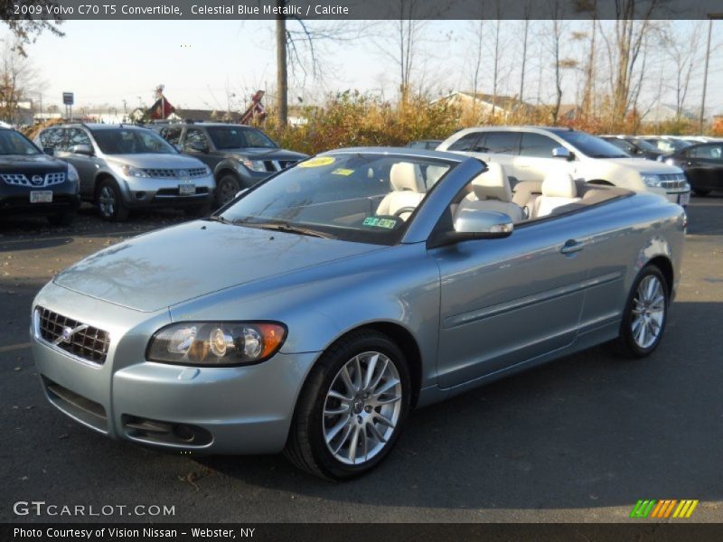 Celestial Blue Metallic / Calcite 2009 Volvo C70 T5 Convertible