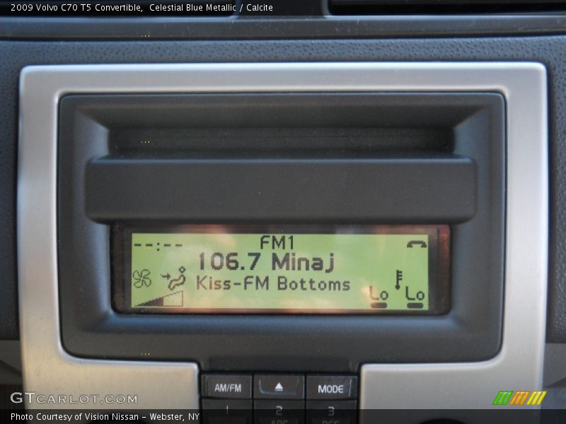 Celestial Blue Metallic / Calcite 2009 Volvo C70 T5 Convertible