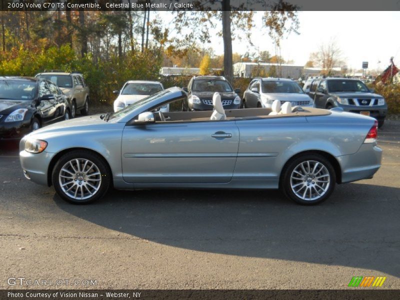 Celestial Blue Metallic / Calcite 2009 Volvo C70 T5 Convertible
