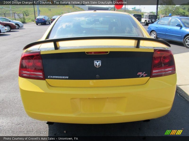 Top Banana Yellow / Dark Slate Gray/Light Graystone 2006 Dodge Charger R/T Daytona