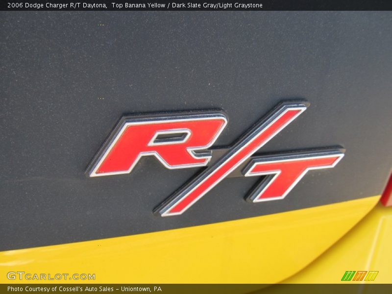 Top Banana Yellow / Dark Slate Gray/Light Graystone 2006 Dodge Charger R/T Daytona