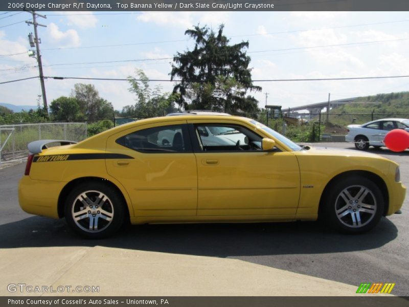 Top Banana Yellow / Dark Slate Gray/Light Graystone 2006 Dodge Charger R/T Daytona