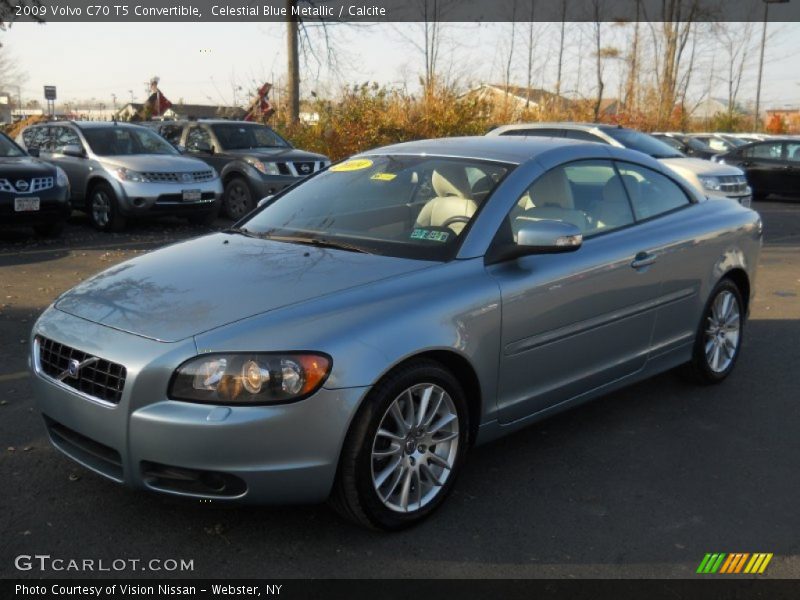 Celestial Blue Metallic / Calcite 2009 Volvo C70 T5 Convertible