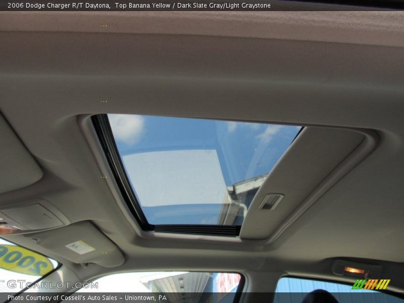 Top Banana Yellow / Dark Slate Gray/Light Graystone 2006 Dodge Charger R/T Daytona