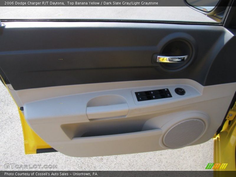 Top Banana Yellow / Dark Slate Gray/Light Graystone 2006 Dodge Charger R/T Daytona
