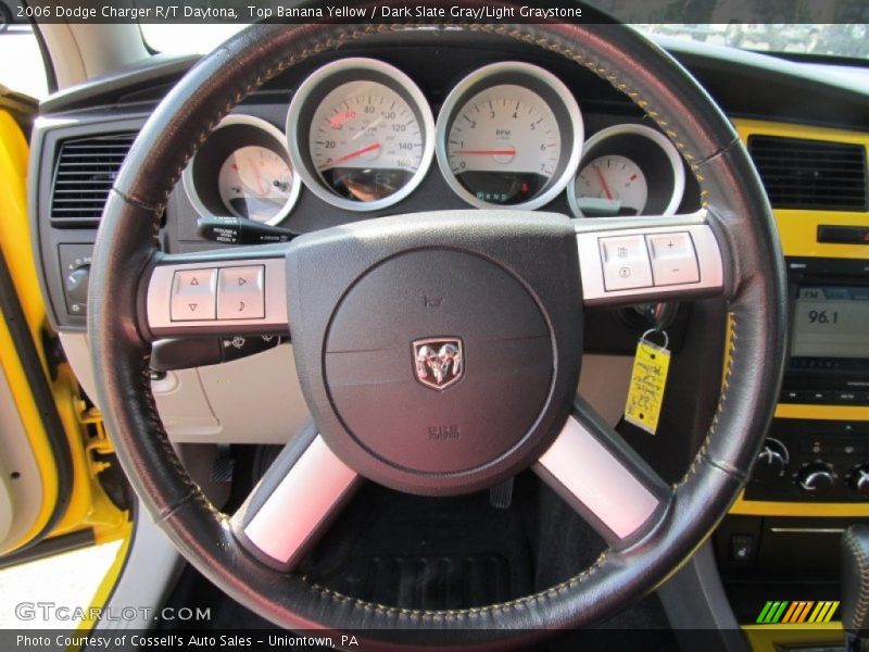 Top Banana Yellow / Dark Slate Gray/Light Graystone 2006 Dodge Charger R/T Daytona