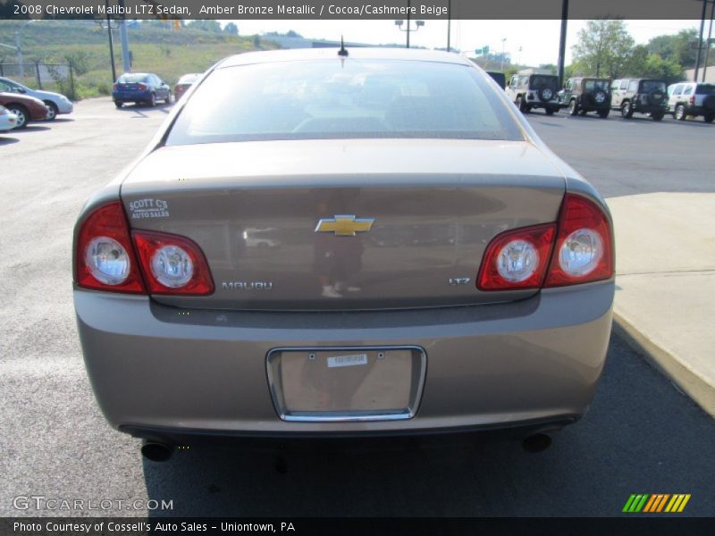 Amber Bronze Metallic / Cocoa/Cashmere Beige 2008 Chevrolet Malibu LTZ Sedan