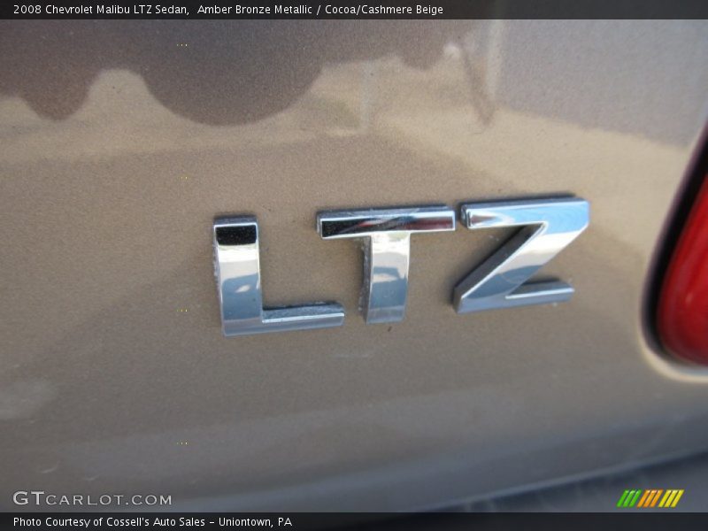 Amber Bronze Metallic / Cocoa/Cashmere Beige 2008 Chevrolet Malibu LTZ Sedan