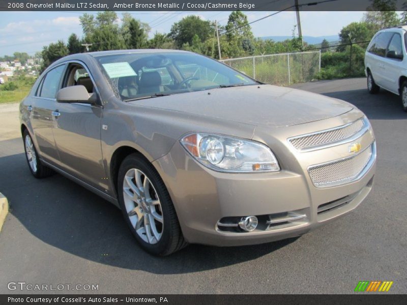 Amber Bronze Metallic / Cocoa/Cashmere Beige 2008 Chevrolet Malibu LTZ Sedan