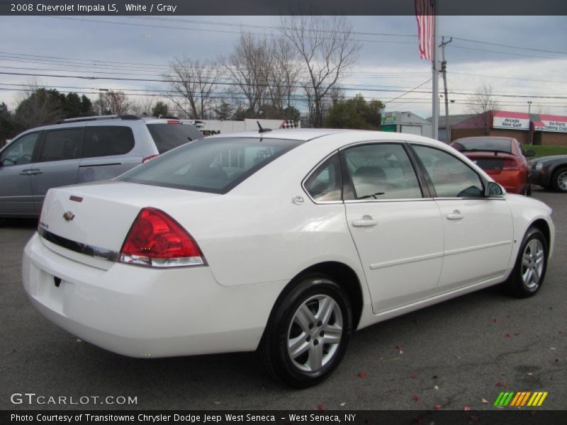 White / Gray 2008 Chevrolet Impala LS