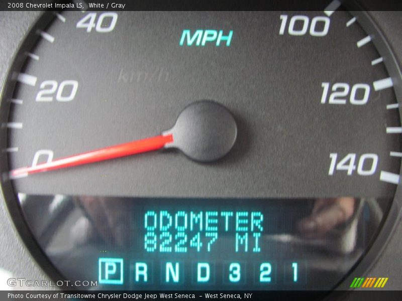 White / Gray 2008 Chevrolet Impala LS