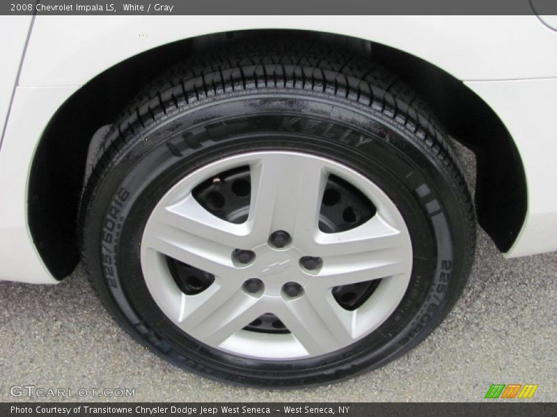 White / Gray 2008 Chevrolet Impala LS