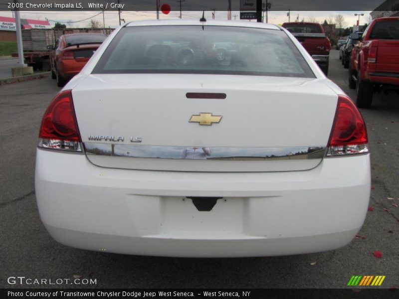 White / Gray 2008 Chevrolet Impala LS